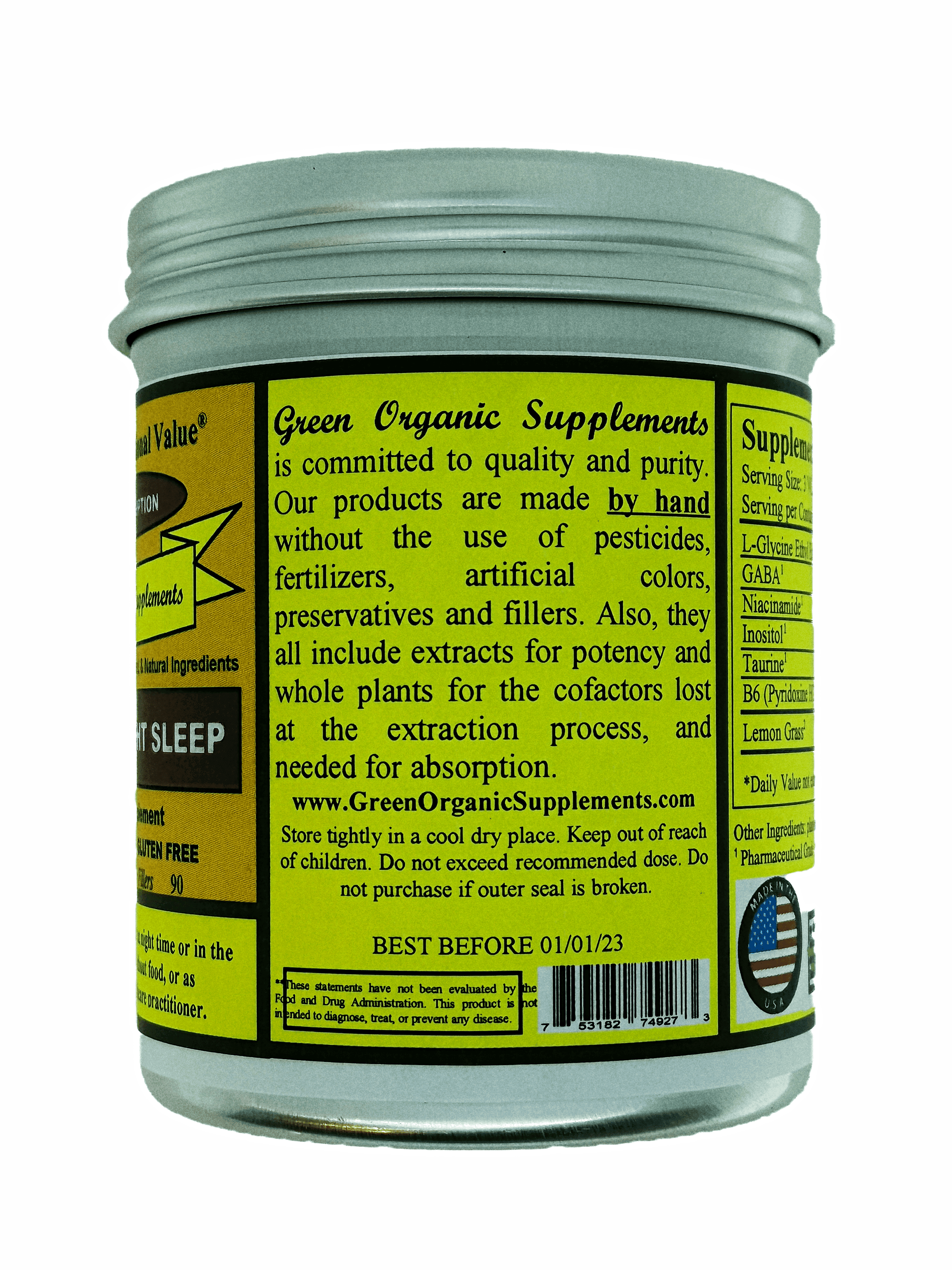 Buy organic vitamins & Supplements - Middle Night sleep